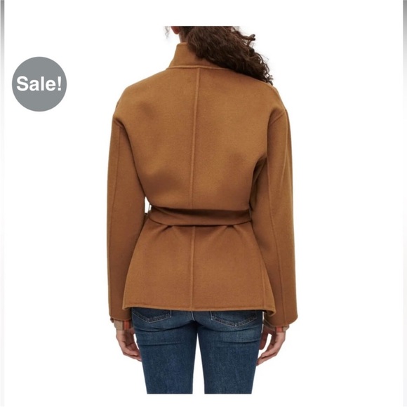 Maje Vottam Smooth Double-Faced Belted Wool-Blend Jacket - Picture 2 of 8